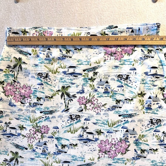 J Jill Tropical Floral Skirt‎ L Large Pockets Cotton Modal - Picture 4 of 9